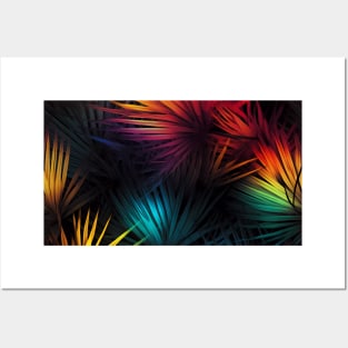 Rainbow Palm Leaves Posters and Art